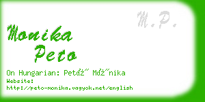 monika peto business card